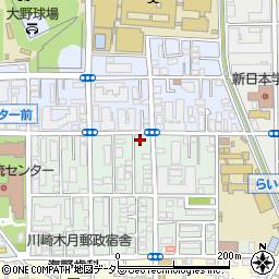 神奈川県川崎市中原区木月祗園町12-30周辺の地図