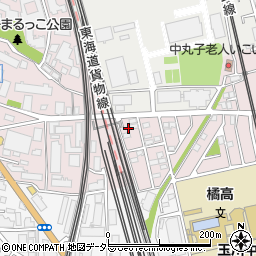 神奈川県川崎市中原区中丸子1187-3周辺の地図