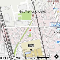 神奈川県川崎市中原区中丸子1192-25周辺の地図