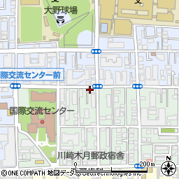 神奈川県川崎市中原区木月祗園町4-41周辺の地図