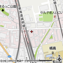 神奈川県川崎市中原区中丸子1187-10周辺の地図