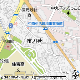神奈川県川崎市中原区市ノ坪193-11周辺の地図