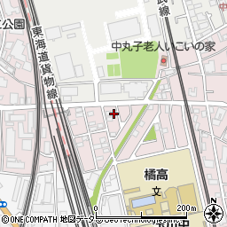 神奈川県川崎市中原区中丸子1192-17周辺の地図