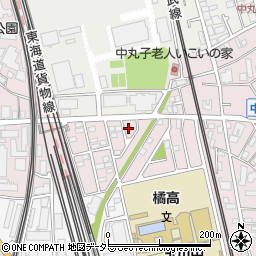 神奈川県川崎市中原区中丸子1192-11周辺の地図