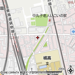 神奈川県川崎市中原区中丸子1192-9周辺の地図