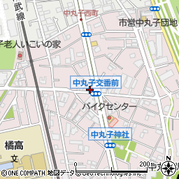 神奈川県川崎市中原区中丸子367周辺の地図