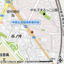 神奈川県川崎市中原区中丸子164周辺の地図