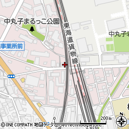 神奈川県川崎市中原区中丸子239周辺の地図