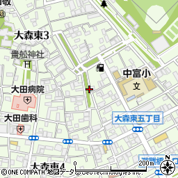 東京都大田区大森東4丁目11周辺の地図