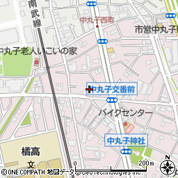 神奈川県川崎市中原区中丸子369周辺の地図
