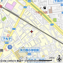 東京都大田区下丸子1丁目4周辺の地図