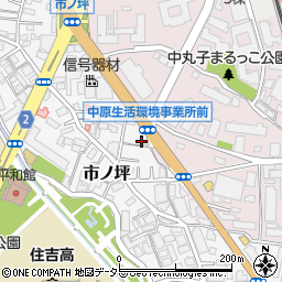 神奈川県川崎市中原区市ノ坪179-1周辺の地図