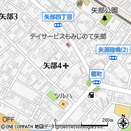 神奈川県相模原市中央区矢部4丁目周辺の地図