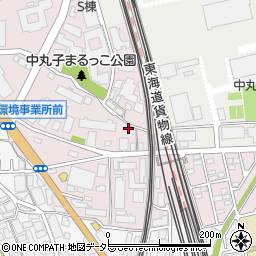 神奈川県川崎市中原区中丸子235周辺の地図