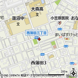 セブンイレブン大田区西蒲田３丁目店周辺の地図