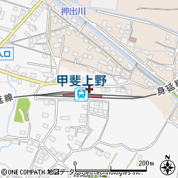甲斐上野駅周辺の地図