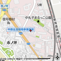神奈川県川崎市中原区中丸子1270周辺の地図