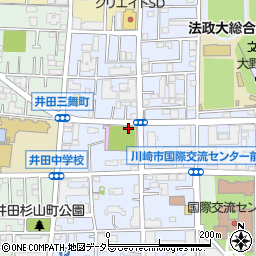 神奈川県川崎市中原区井田三舞町周辺の地図