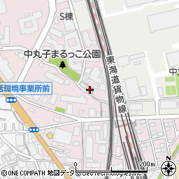 神奈川県川崎市中原区中丸子1253周辺の地図