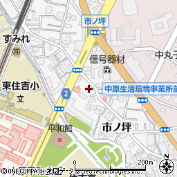 神奈川県川崎市中原区市ノ坪221-1周辺の地図