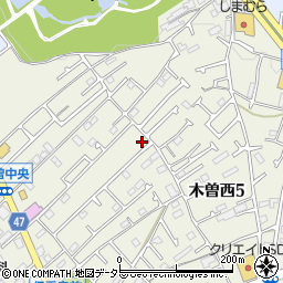 東京都町田市木曽西5丁目周辺の地図