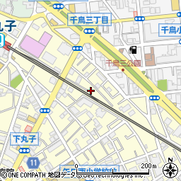 東京都大田区下丸子1丁目2周辺の地図