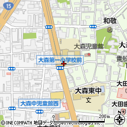 カクヤス大森東店周辺の地図