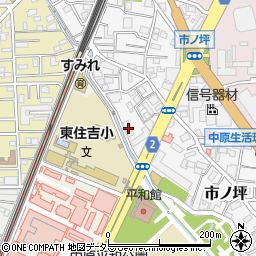 神奈川県川崎市中原区市ノ坪231周辺の地図
