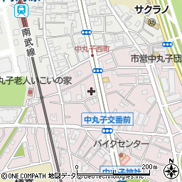 神奈川県川崎市中原区中丸子400周辺の地図