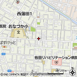 東京都大田区西蒲田1丁目17-18周辺の地図