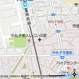 神奈川県川崎市中原区中丸子384-8周辺の地図
