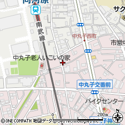 神奈川県川崎市中原区中丸子387周辺の地図
