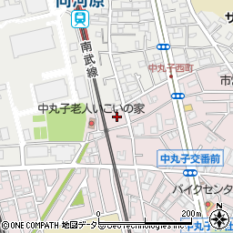 神奈川県川崎市中原区中丸子383周辺の地図