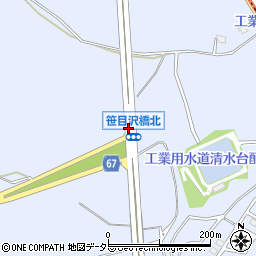 笹目沢橋北周辺の地図