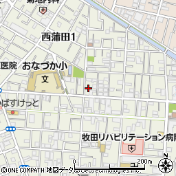 東京都大田区西蒲田1丁目17-21周辺の地図