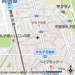 神奈川県川崎市中原区中丸子401周辺の地図