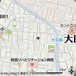東京都大田区西蒲田1丁目16周辺の地図