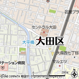 東京都大田区西蒲田1丁目1周辺の地図