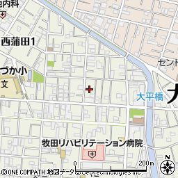 東京都大田区西蒲田1丁目16-24周辺の地図