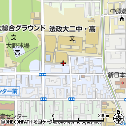 神奈川県川崎市中原区木月大町周辺の地図