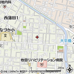 東京都大田区西蒲田1丁目17-10周辺の地図