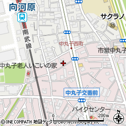 神奈川県川崎市中原区中丸子394周辺の地図