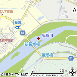 長瀬橋周辺の地図