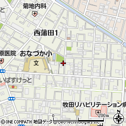 東京都大田区西蒲田1丁目18-8周辺の地図