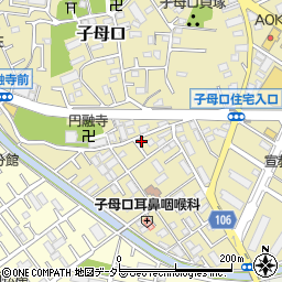 神奈川県川崎市高津区子母口1006-1周辺の地図