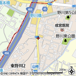 神奈川県川崎市高津区東野川周辺の地図
