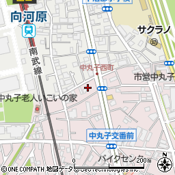 神奈川県川崎市中原区中丸子396周辺の地図