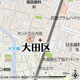 東京都大田区中央8丁目45周辺の地図