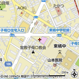 神奈川県川崎市高津区子母口周辺の地図