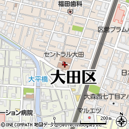 東京都大田区中央8丁目34周辺の地図
